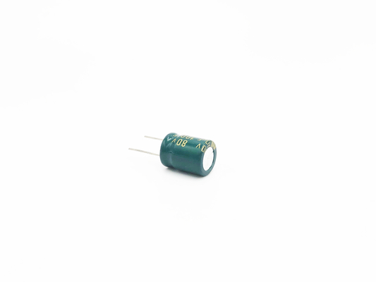 5000 Hours 100UF80V LED Light Capacitor 10X20MM ISO14001