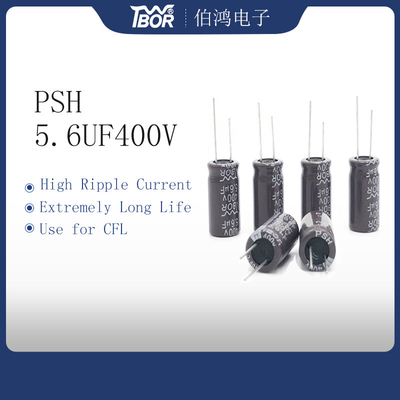 5.6UF400V High Ripple Current Capacitor 8000 Hours Long Life CFL Capacitor