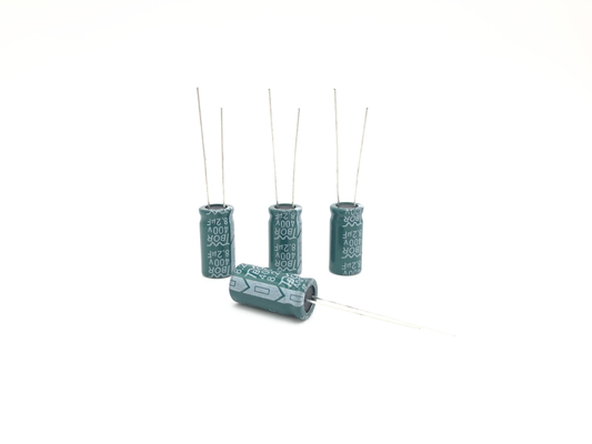 Green Radial Electrolytic Capacitor 8.2UF400V 10X20mm TW BOR