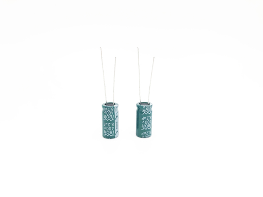 Green Radial Electrolytic Capacitor 8.2UF400V 10X20mm TW BOR