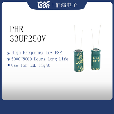 PHR 33UF250V High Voltage Electrolytic Capacitor 10X20MM 5000 Hours